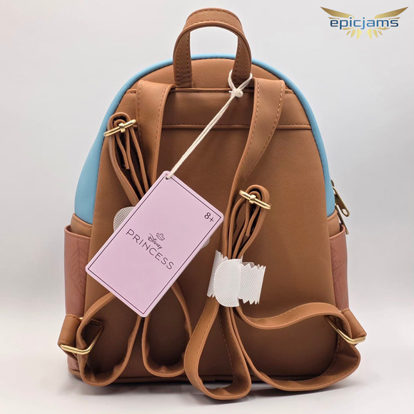 Loungefly Disney Pocahontas Meeko Flit Riverbend Blue Mini Backpack Bag New - Picture 5 of 7